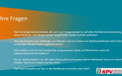 Über 80 Teilnehmer beim KPV-Online-Seminar „Wahlkampfrecht“