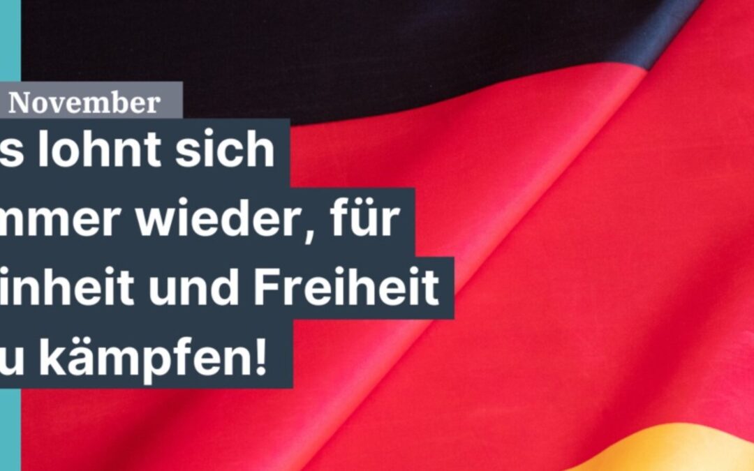 Der 9. November – Zwei Daten, eine Pflicht: Mut zur Demokratie