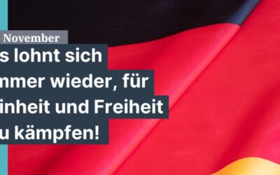 Der 9. November – Zwei Daten, eine Pflicht: Mut zur Demokratie