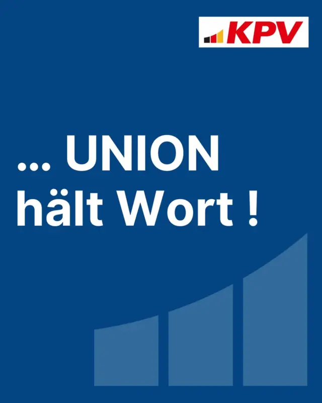 Versprochen - Gehalten! Wir entlasten die Wirtschaft, um das Wachstum anzukurbeln. Gleichzeitig lassen wir die Kommunen in Deutschland nicht im Stich. Der Bund ist bereit, die Mindereinnahmen der Kommunen von 2025 - 2029 vollständig zu übernehmen. Die Kompensation erfolgt über eine entsprechende Anpassung der Festbeträge an der Umsatzsteuer der Gemeinden.
#kpv #starkvorort